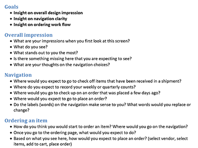 Interview questions script